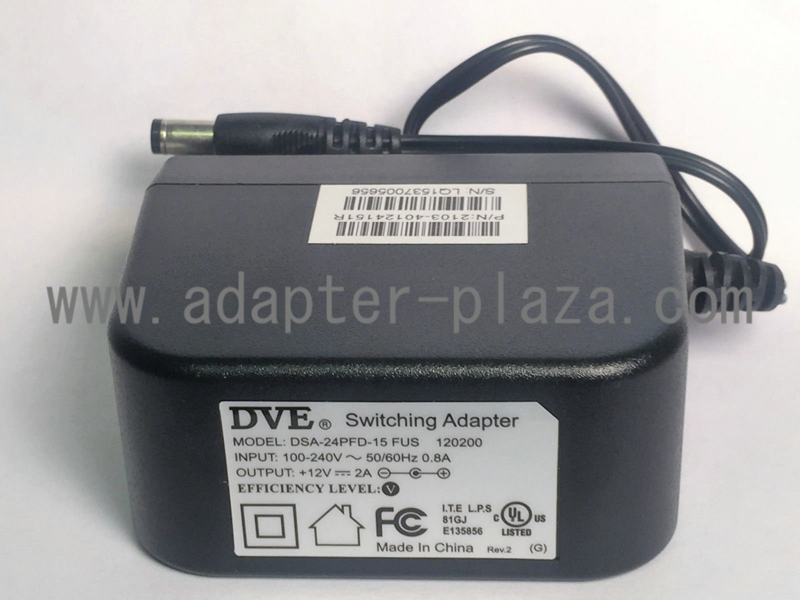 NEW GENUINE DVE DSA-24PFD-15 FUS 120200 12V 2A Switching Adapter AC power supply